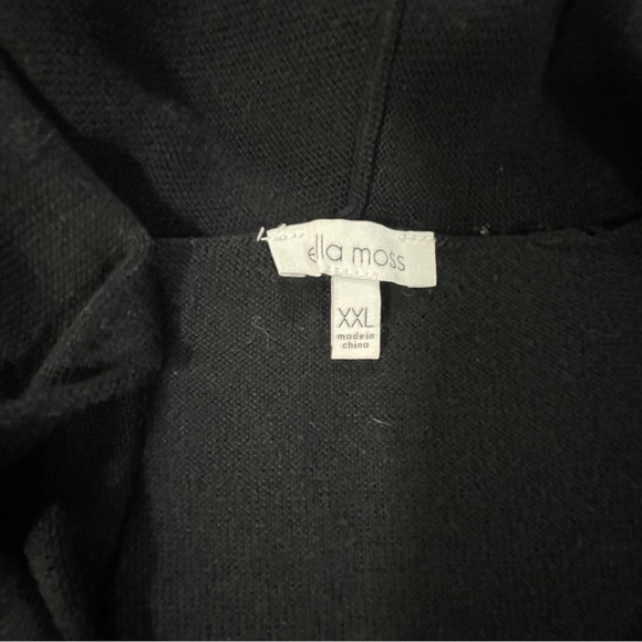 Ella Moss Black Open-Front Sweater - Picture 3 of 8